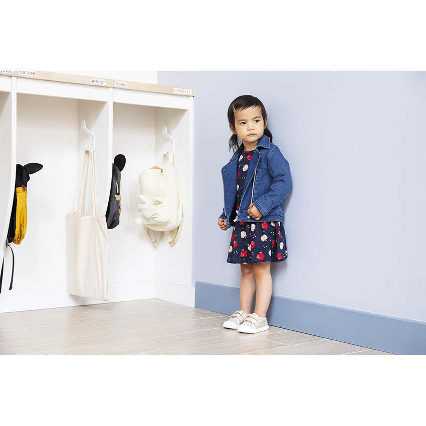 Robe manches longues imprimé pommes pour bébé fille 