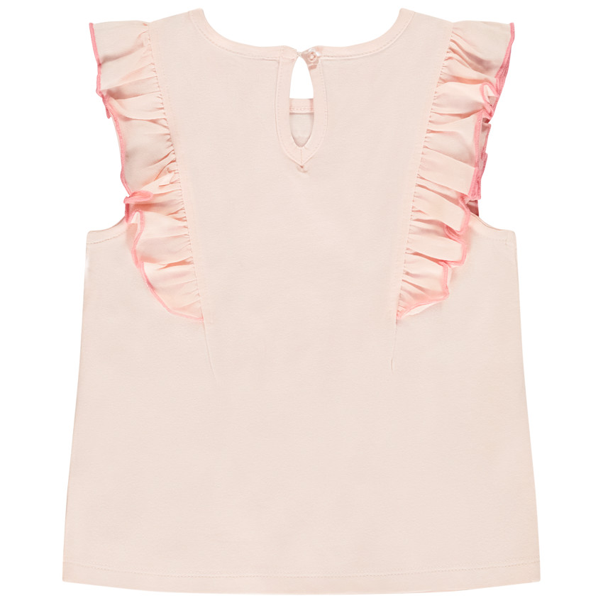 Débardeur volanté avec broderie pour bébé fille 