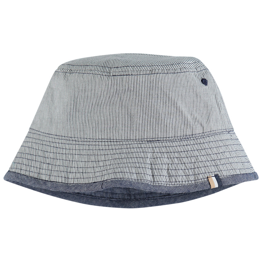 Bob réversible chambray et rayé 