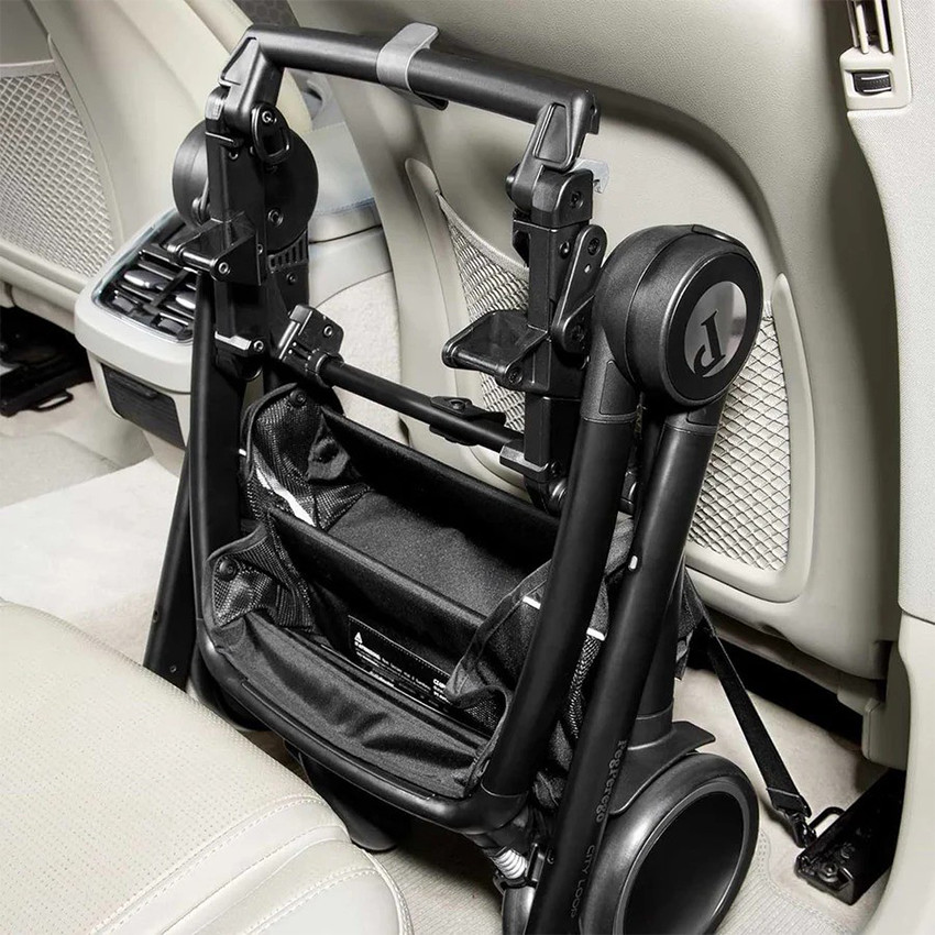 City Loop chassis zwart, licht en compact met inklapbaar stuur 