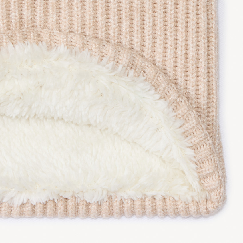 Snood uni en tricot doublé sherpa pour fille 
