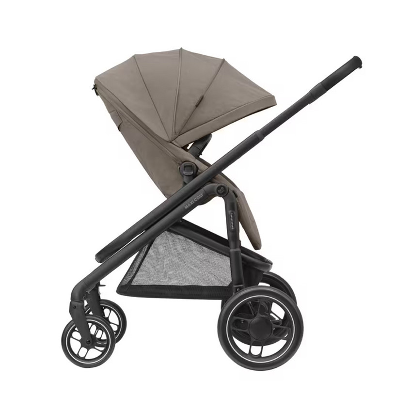 Poussette Plaza + Luxe - Twillic Truffle/Black leather 