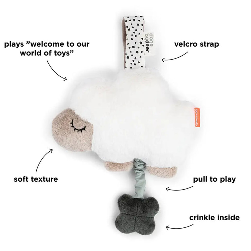 Knuffel muzikaal Sheepy Sand 