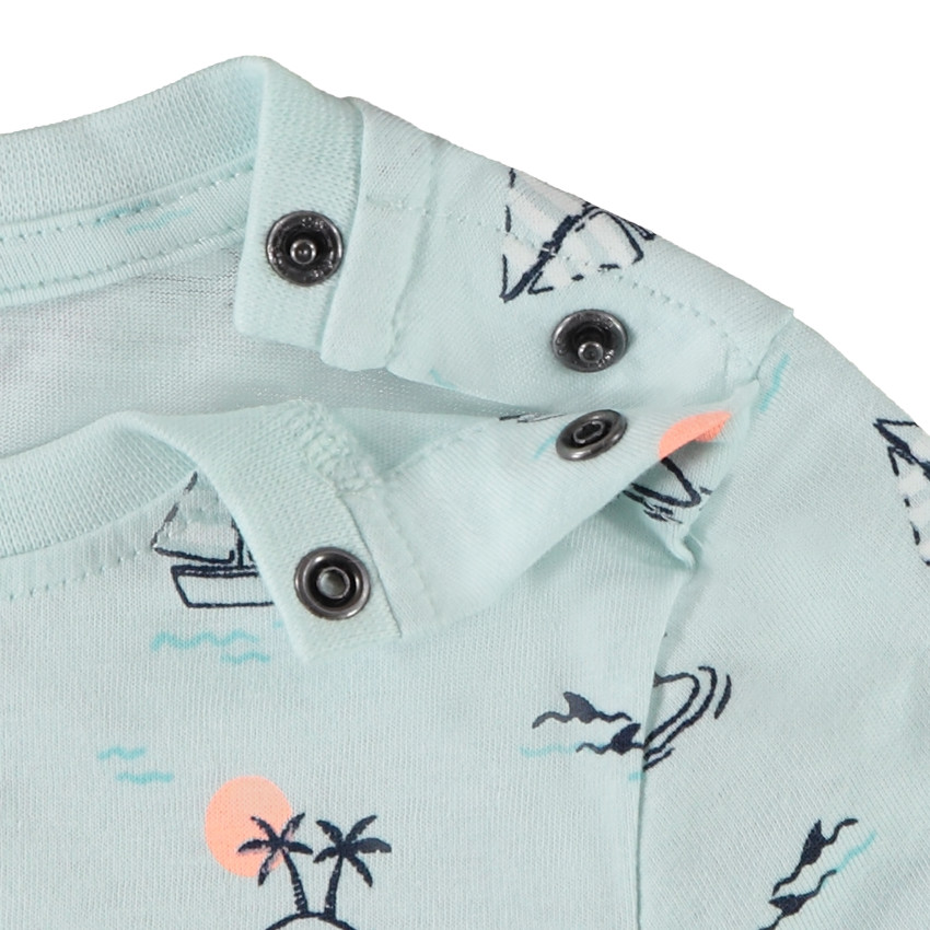 Set van 3 t-shirts met korte mouwen, effen en bedrukt voor baby jongen 