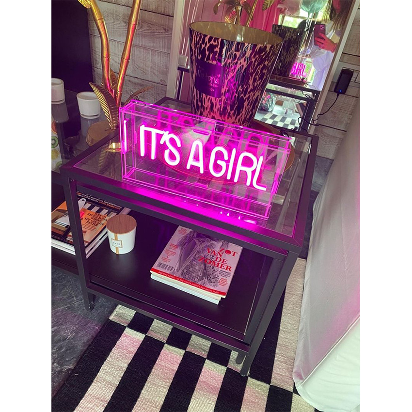 Lampe néon "It's a Girl" - Rose  