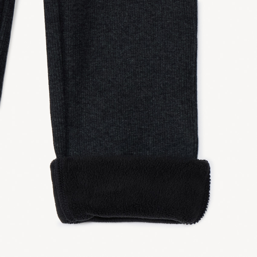 Ribgebreide en fleece gevoerde legging voor meisjes 