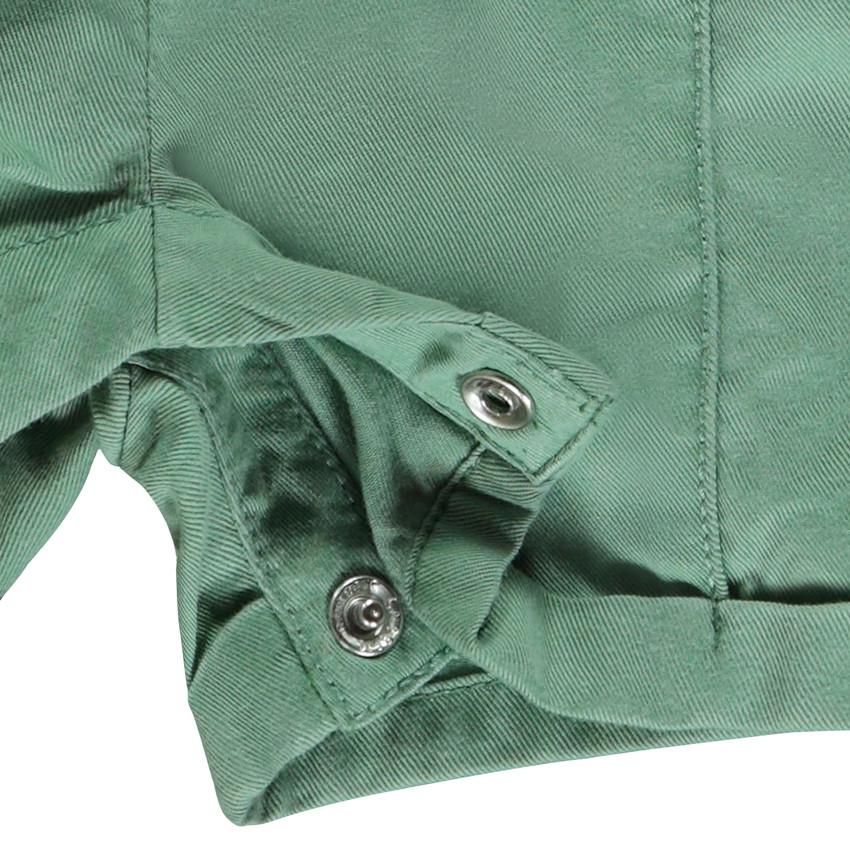 Combishort unie avec ceinture imprimée à nouer pour bébé fille 