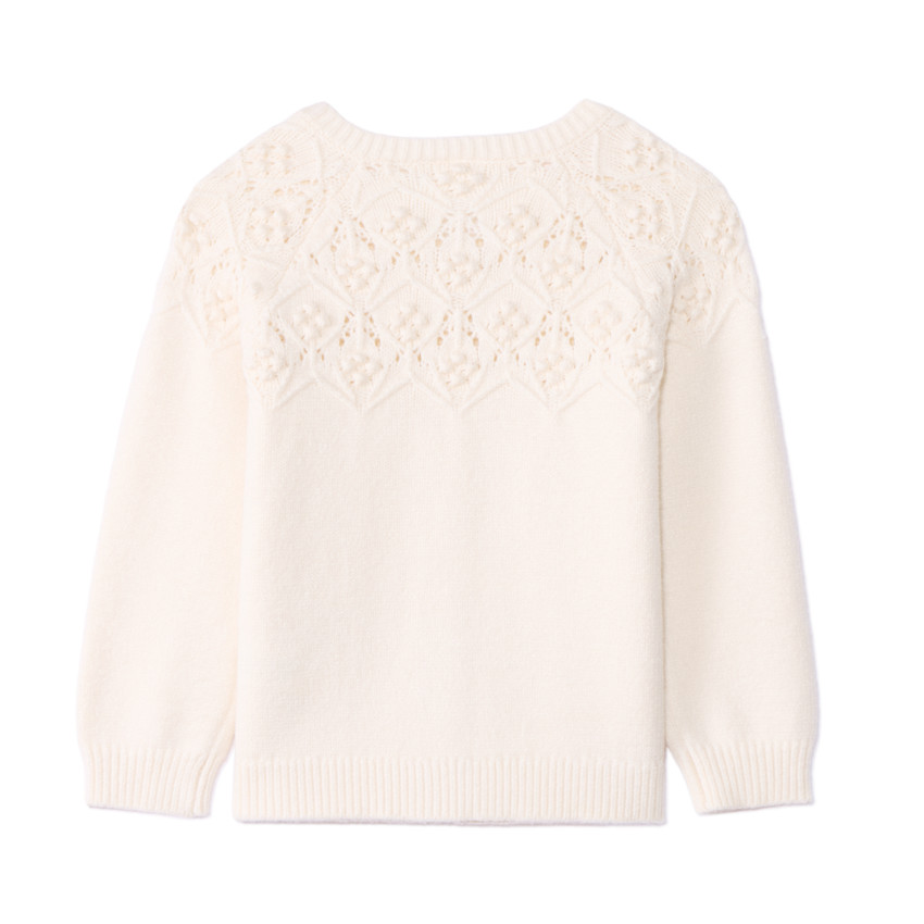Oversized gebreid fantasievest voor babymeisje 