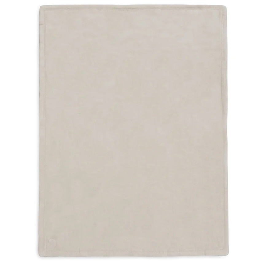 Couverture berceau Tricot carré - Sable chaud/Velvet - 75x100 cm 