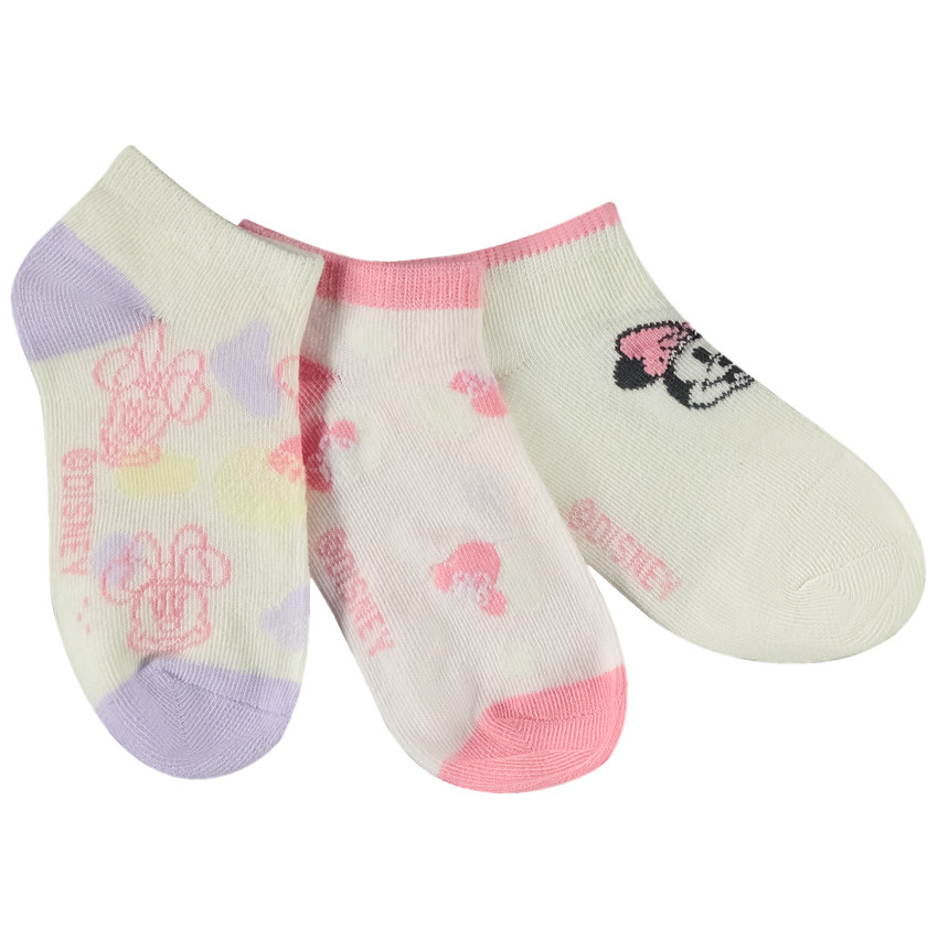 Set van 3 paren van korte sokken Minnie Disney voor meisjes 