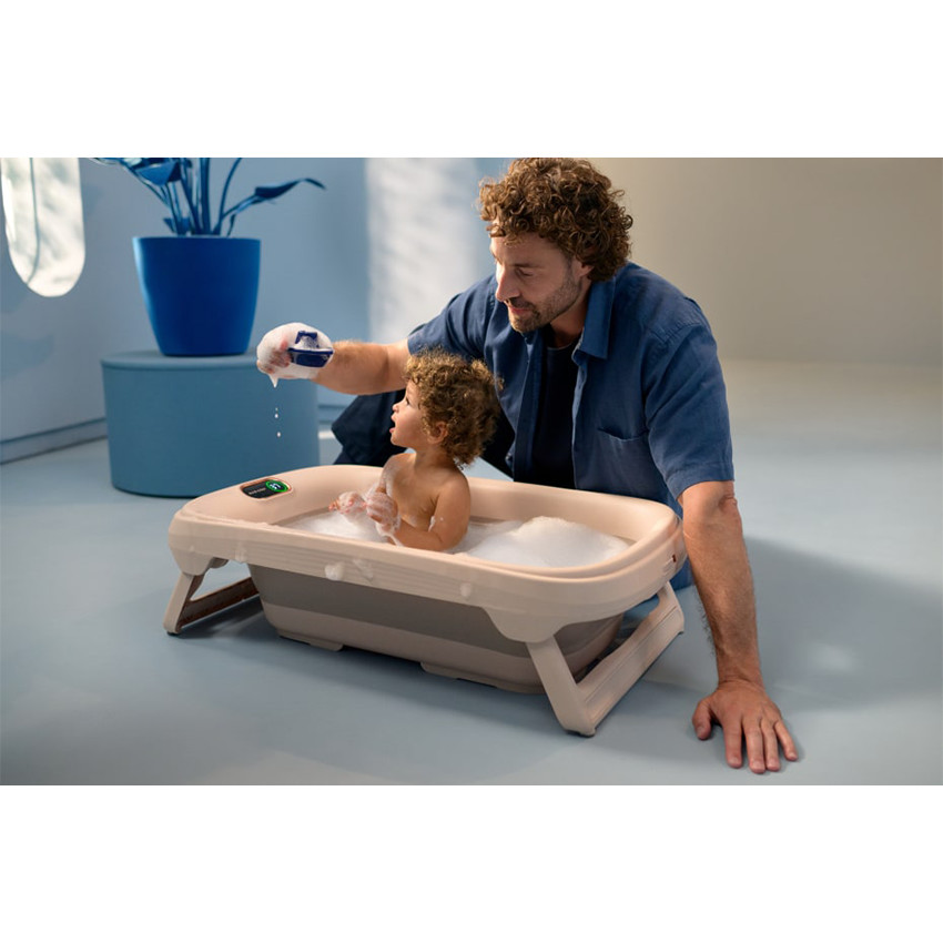 Baignoire Indigo Plus + coussin nouveau-né Sage Green 