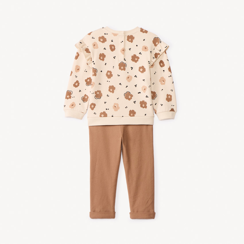 Ensemble jogging imprimé fleurs pour bébé fille 
