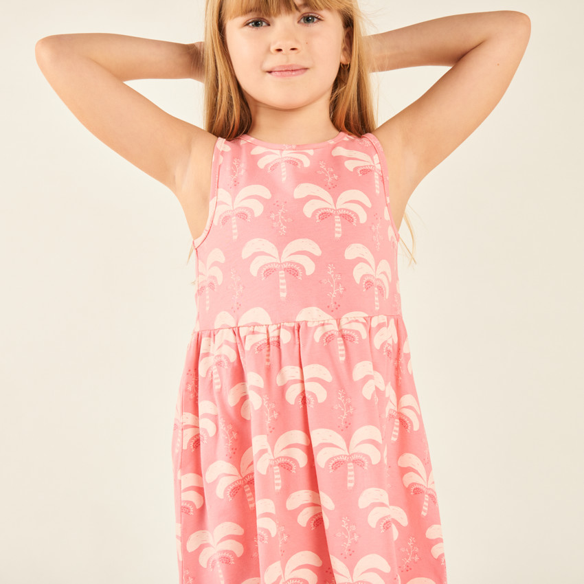 Robe débardeur imprimé fantaisie pour fille 