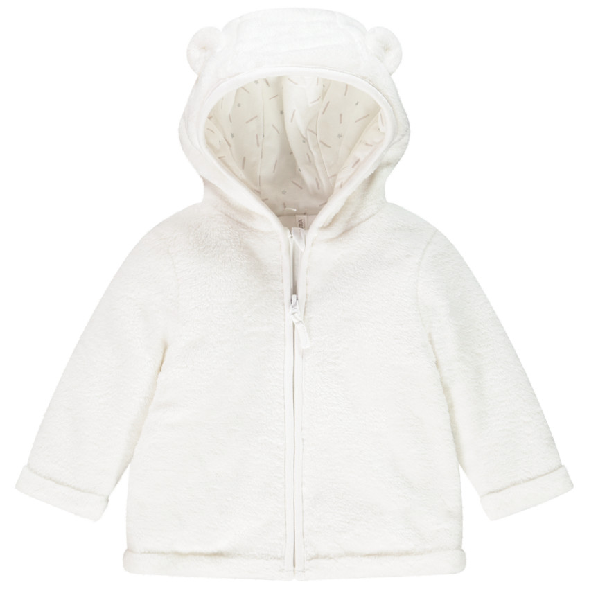 Fleece jas met kap voor meisjes 