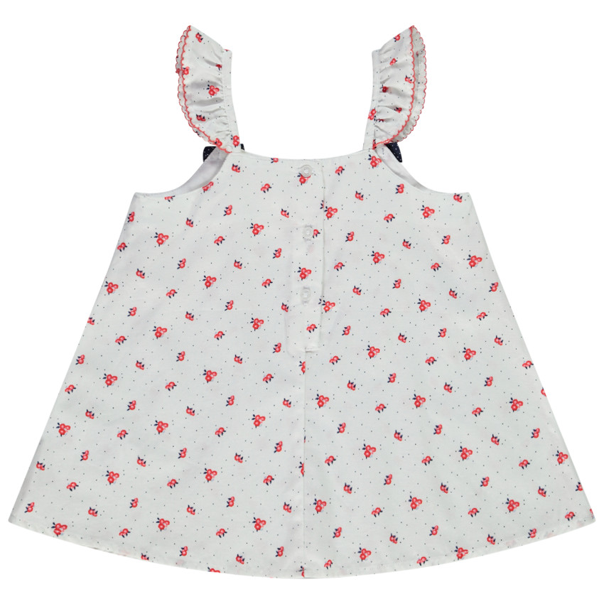 Top met ruches en bloemenprint voor baby meisje 