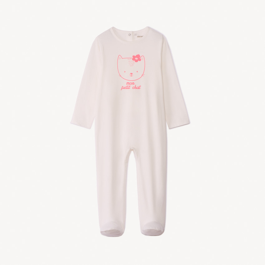 Pyjama in jersey met print voor meisje 