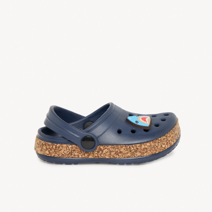 Haai-sabots met kurk-effect voor jongens 