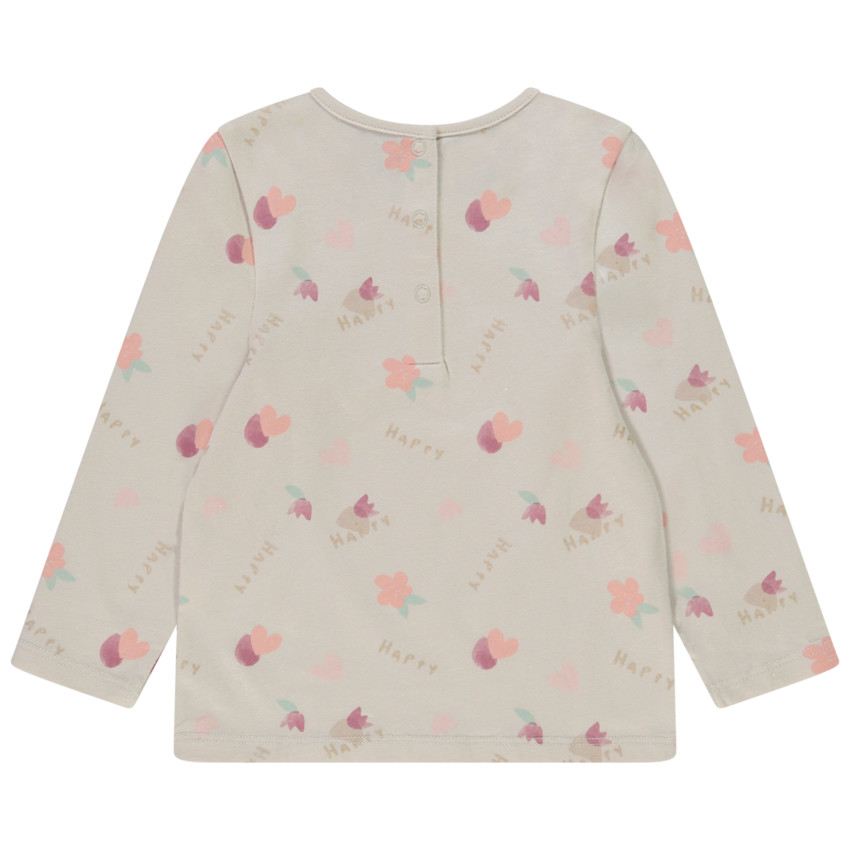 Lot de 4 t-shirts manches longues en jersey pour bébé fille 