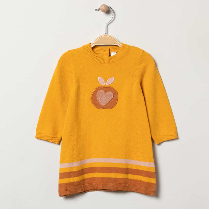 Robe manches longues en tricot pour bébé fille 