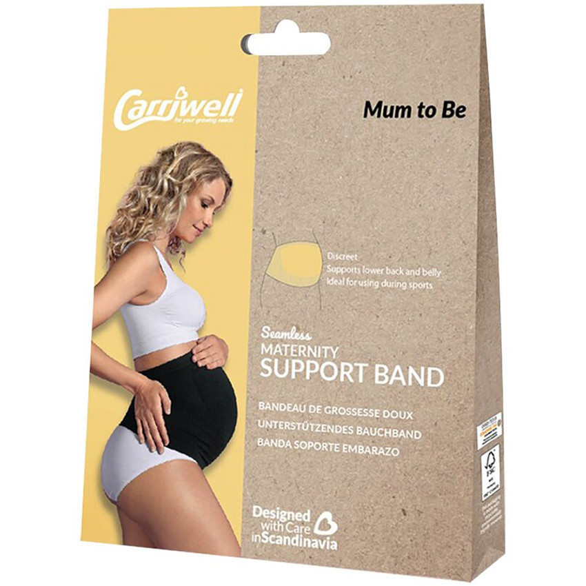 XL - Ceinture de grossesse sans coutures avec support - Noir 