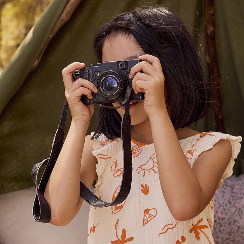 Korte jumpsuit in fantasie tetra voor meisjes 