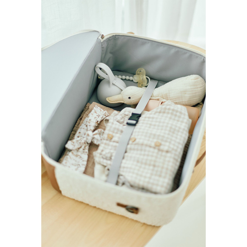 Valies kinderkoffer Mini Traveller Teddy Ecru 