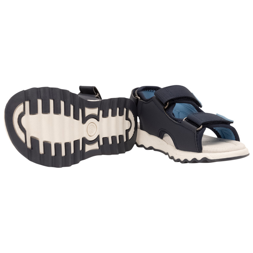 Tweekleurige sandalen met velcro in mesh voor jongens 