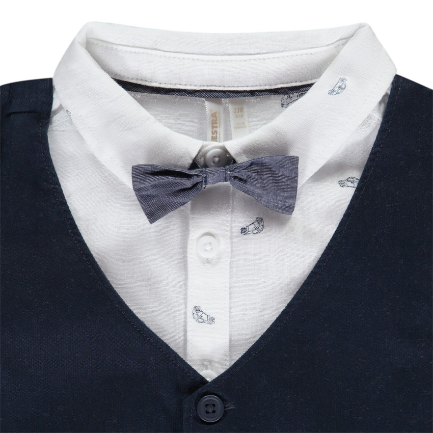 Drie-delige set met vlinderdas voor babyjongen 