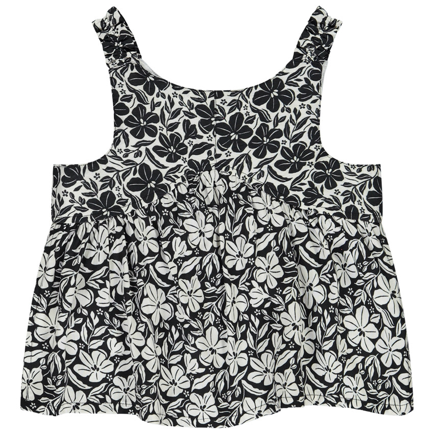 Top à bretelles imprimé fleuri pour fille 