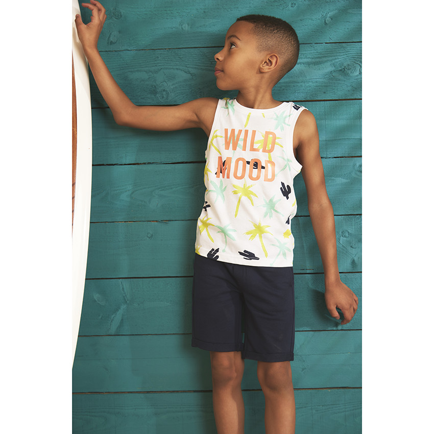 Ensemble 2 pièces en jersey imprimé palmiers/cactus pour garçon 