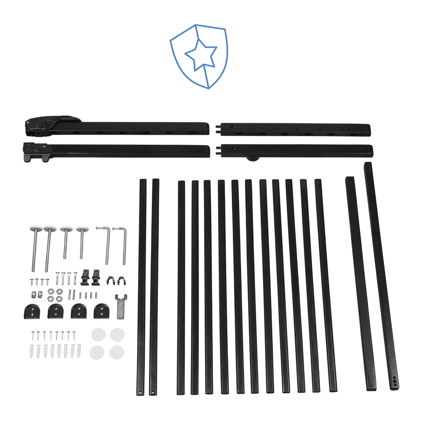 Barrière par pression déco Pop ajustable - Noir 