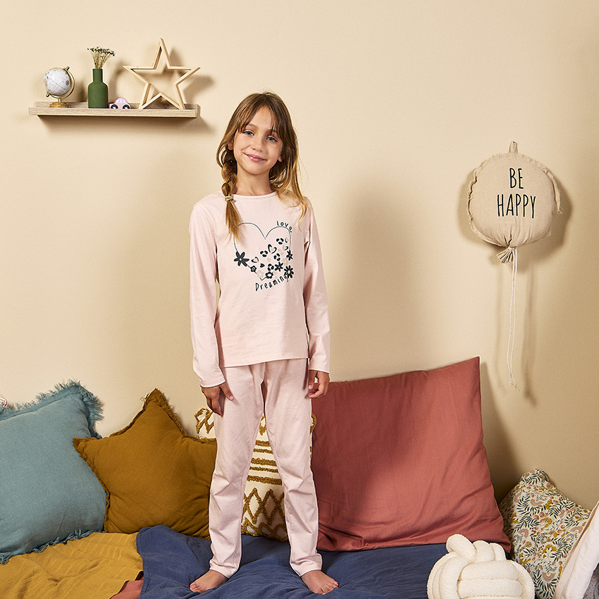 Set van 2-delige pyjama met lange mouwen en fantasie voor meisjes 