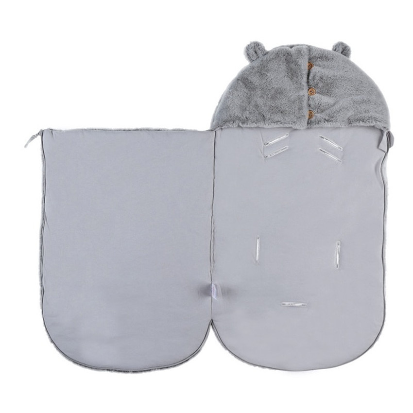 Nid d'ange fausse fourrure Mix & Match - Gris Clair 