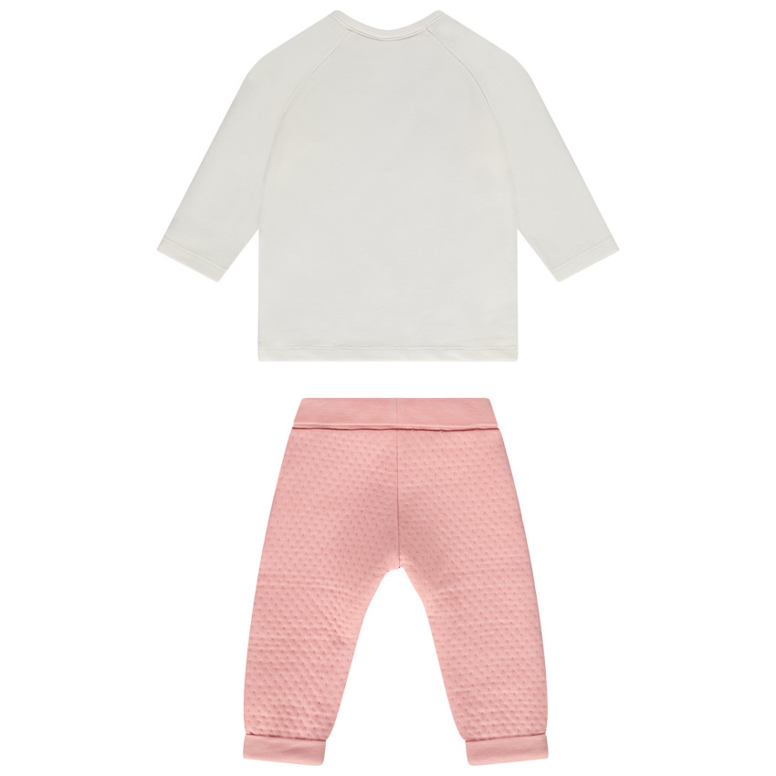 Ensemble 2 pièces effet matelassé pour bébé fille 