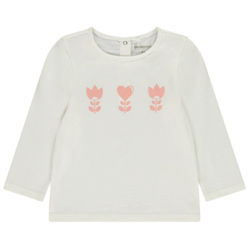 T-shirt met lange mouwen en fantasieprint voor meisjes 