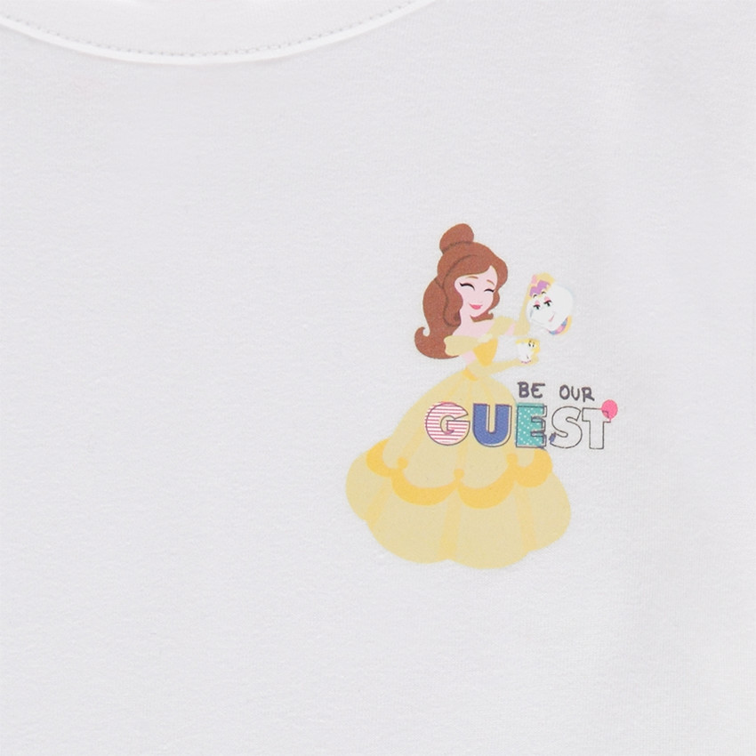 Lot de 2 maillots de corps manches longues Disney print Cendrillon et Belle 