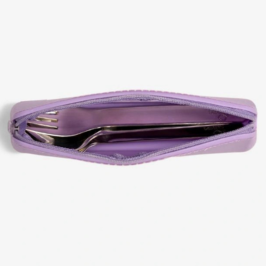 Set de couverts inox avec étui 3PCS Purple 
