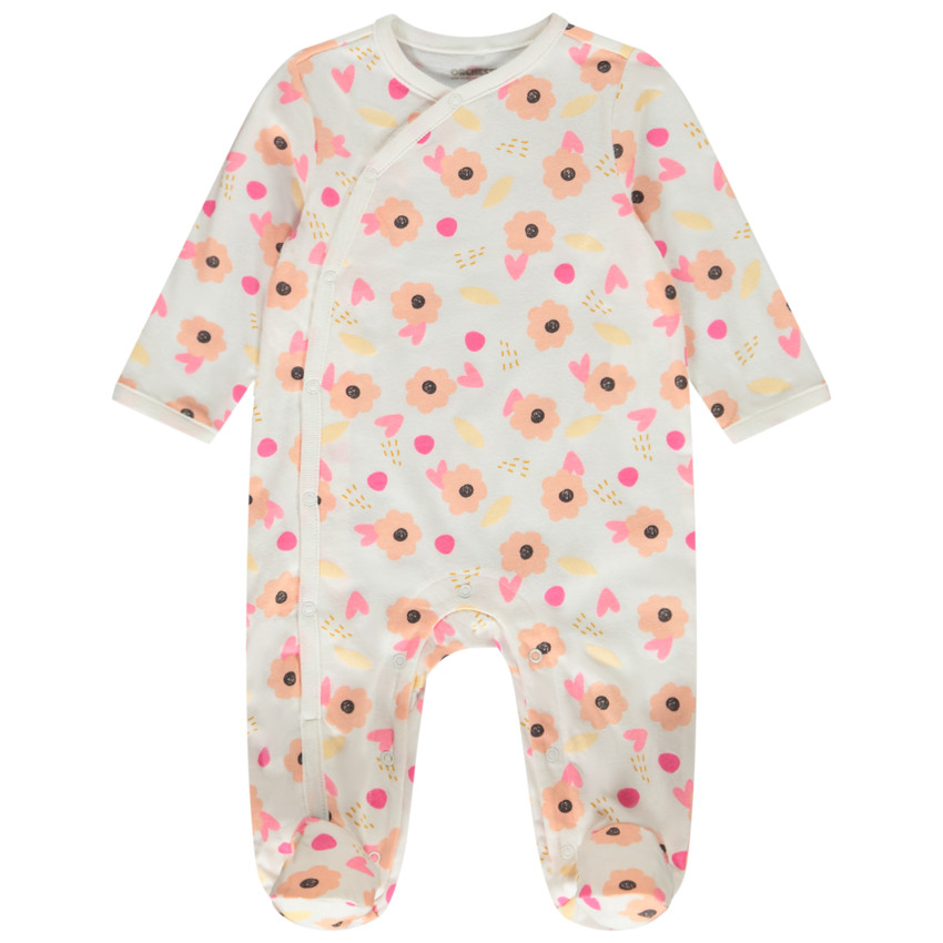 Pyjama in jersey met bloemenprint voor baby meisje 