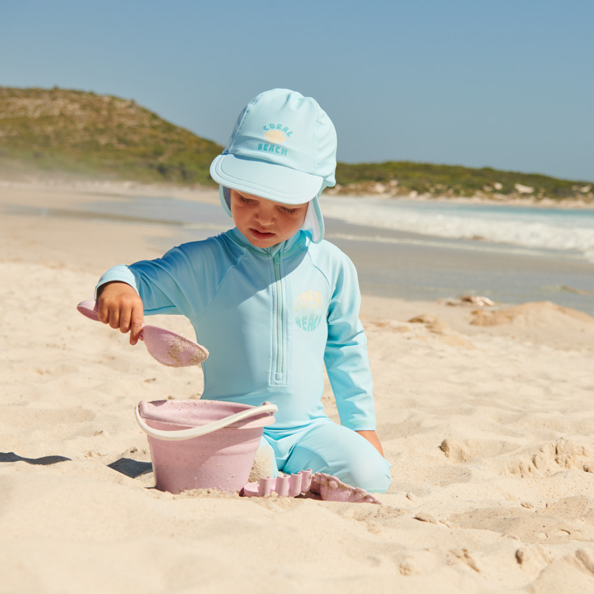 Casquette anti-UV en jersey print fantaisie pour bébé garçon 