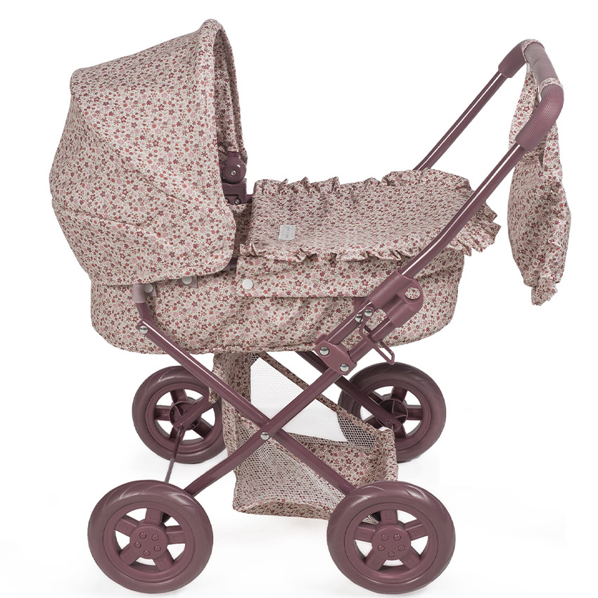 Poussette Landau pour poupée Cherry Fleurs 