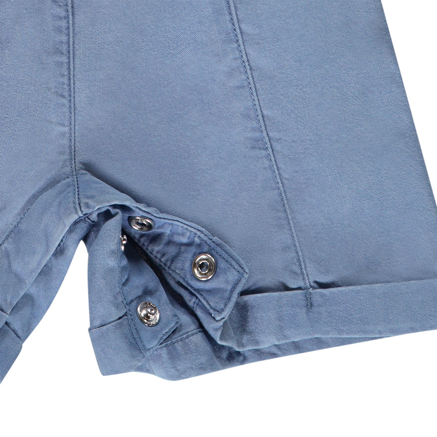 Combi-short  fantaisie avec ceinture pour bébé fille 