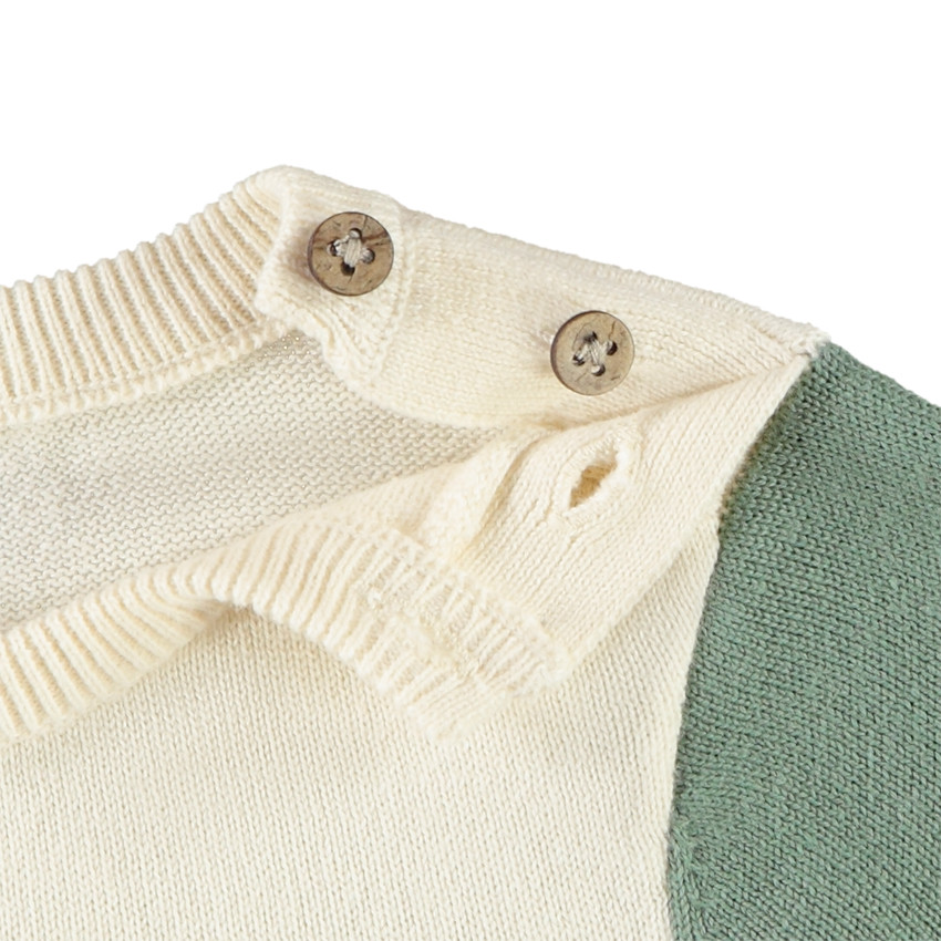 Trui in jacquard met meerdere kleuren voor baby jongen 