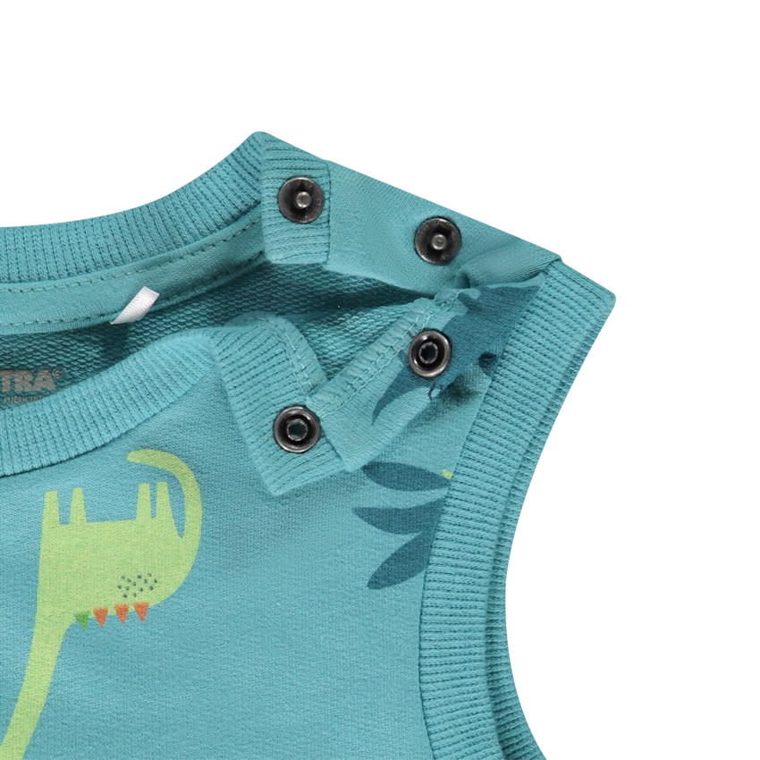 Combinaison courte en maille imprimé dinosaures pour bébé garçon 