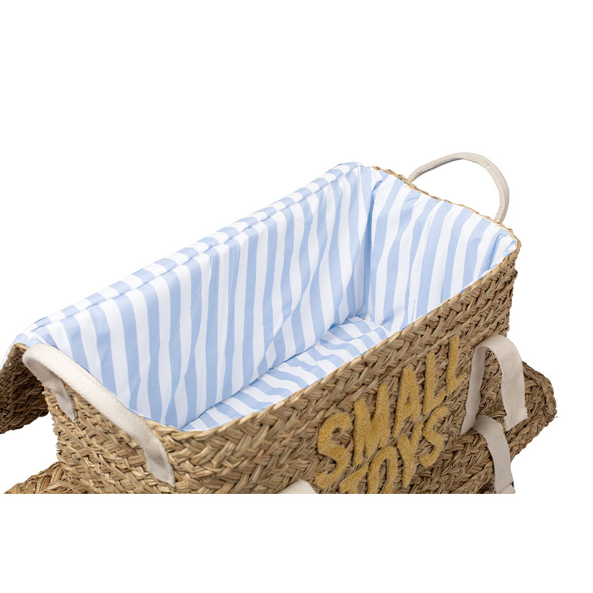 Paniers de rangement sous forme de coffres en Rotin Jaune 2pcs 