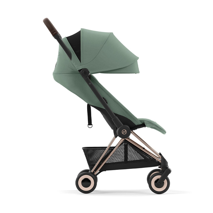 Wandelwagen buggy ultra compact Rosegold/Leaf Green 