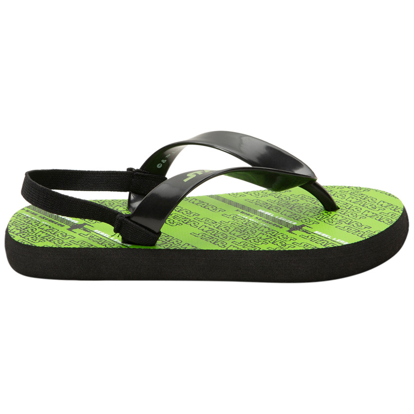 Zwart met groene teenslippers met Star Wars-print 