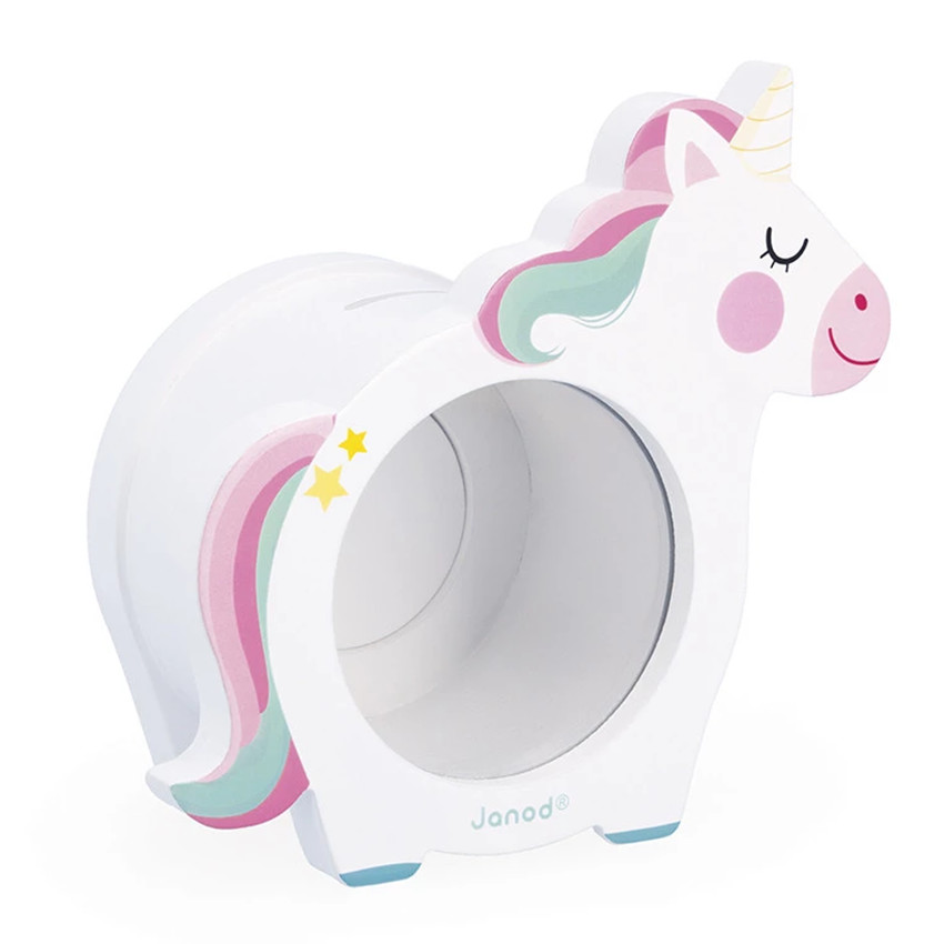 Tirelire en bois Licorne 