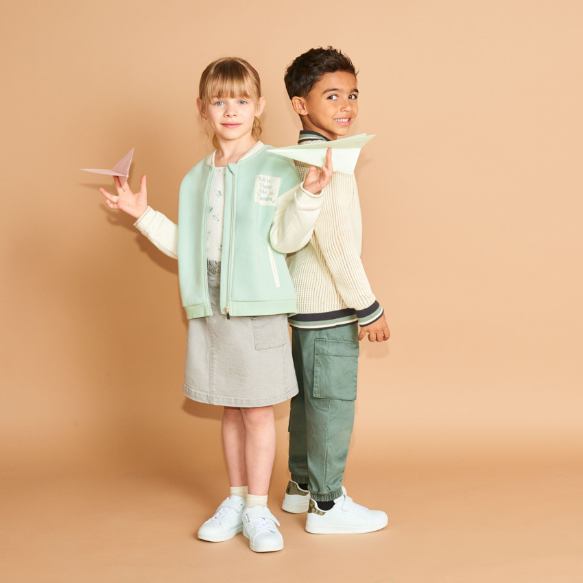 Teddy stijl vest van fleece met fantasie borduursel meisjes 