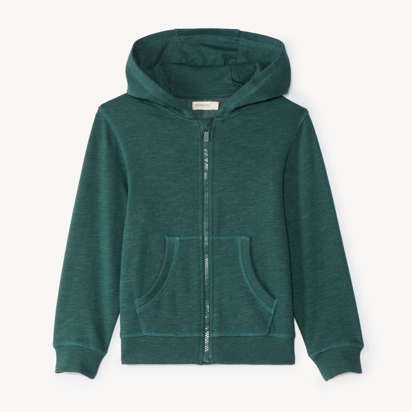 Gilet met rits en capuchon van fleece voor jongens 