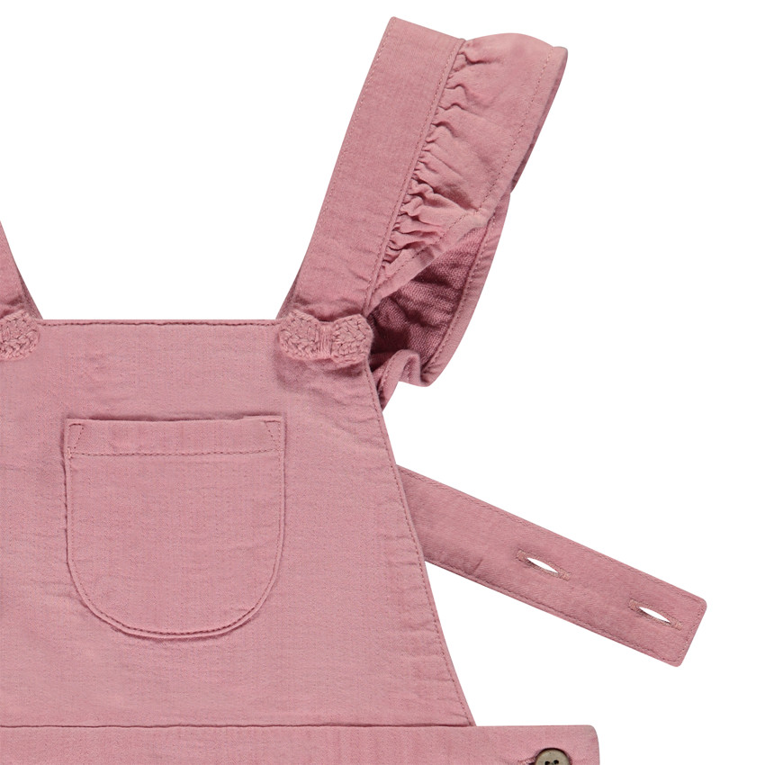 Korte salopette met ruffles voor meisjes 